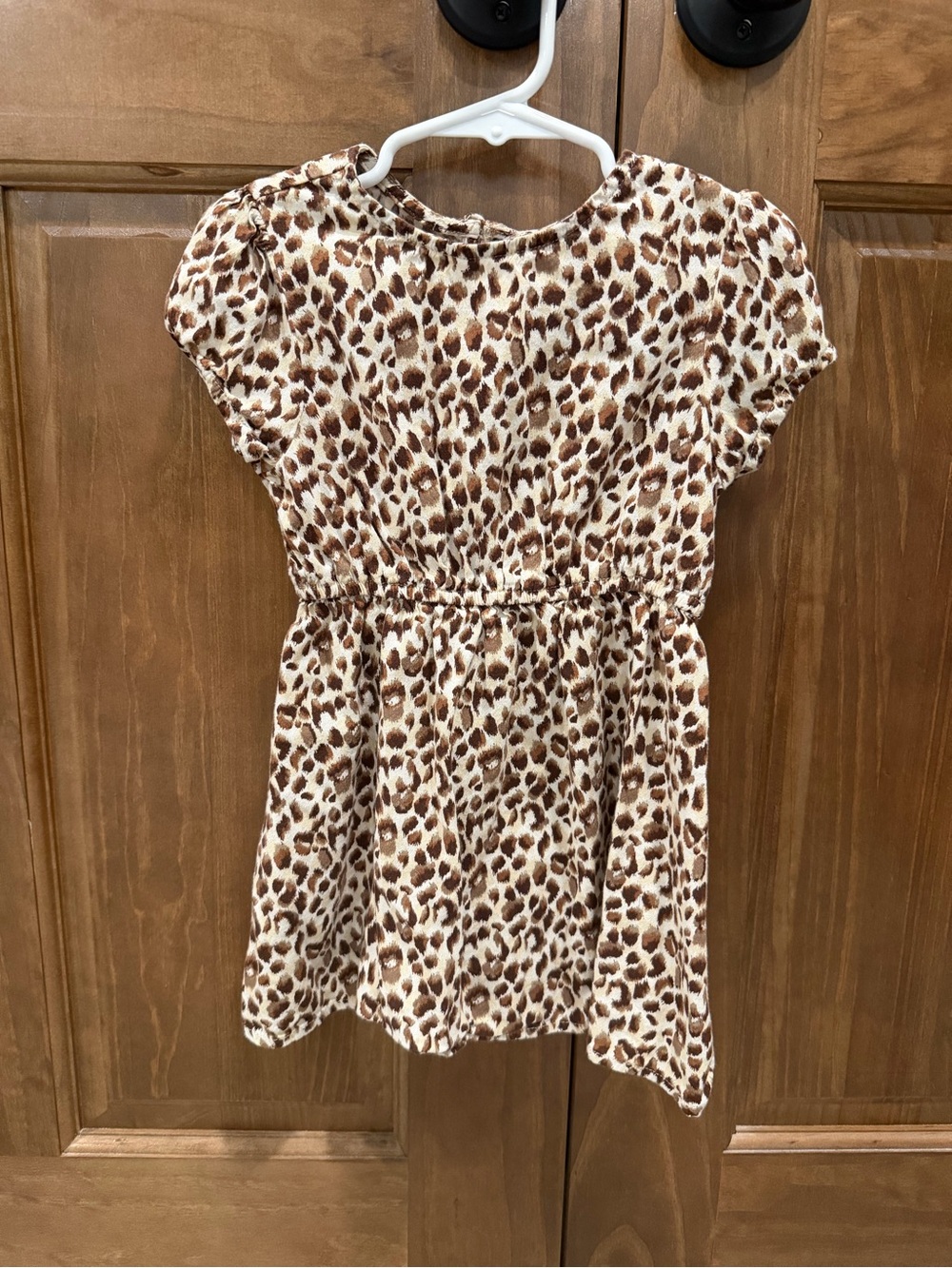 Old Navy Toddler Girl's Leopard Print Summer Dress in Brown and Cream, Size 2T